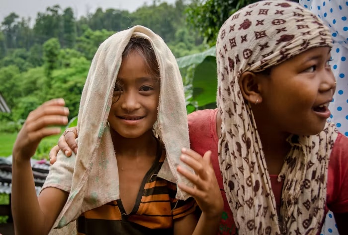 Children and family in a rural community