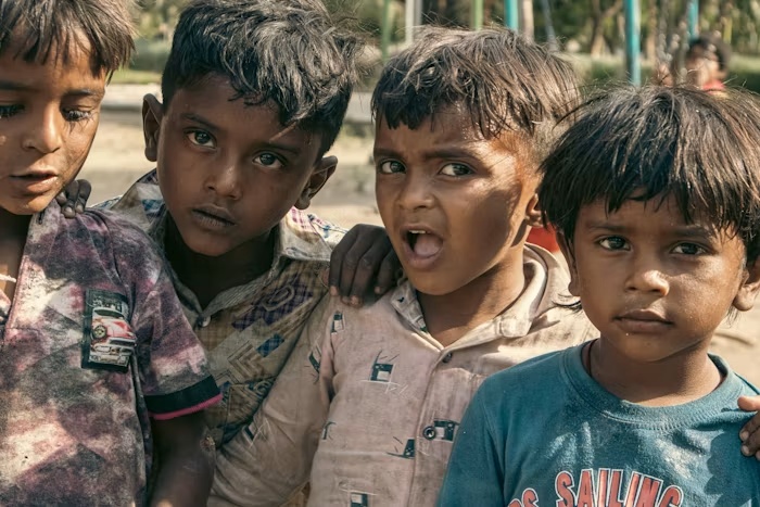 Children together outdoors