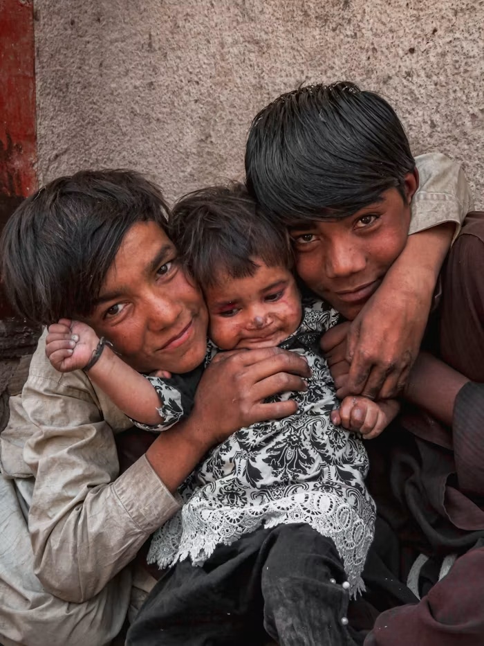 Children caring for a younger child