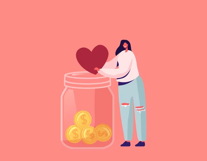Illustration of a donation jar